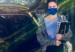Mieszkanka Powiśla przyniosła nakrętki plastikowe.
