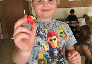 Kacper prezentuje Angry Birds swojego autorstwa.