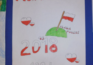 Praca Mili "Wolna Polska, 100-lecie odzuskania przez Polskę Niepodległości".