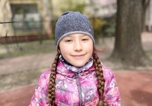 Dorota na karuzeli.
