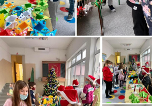 Uczniowie podczas zakupów na kiermaszu.