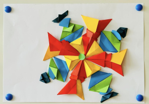 Mandala - praca ucznia z klasy 2a.