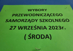 Plakat zapraszający na głosowanie.