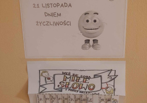 Plakat "Weź ze sobą miłe słowo i podaj dalej!".