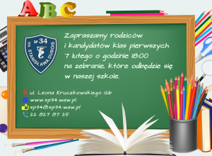 Spotkanie informacyjne dla rodziców i kandydatów do klas pierwszych w roku szkolnym 2024/2025
