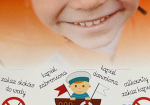 Plakat promujący program edukacyjny "Bezpieczna Woda".