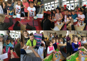 Uczniowie podczas wróżb.