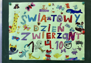 Gotowy plakat "Światowy Dzień Zwierząt".