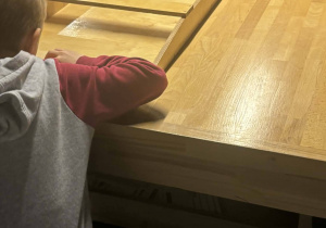 Chłopiec gra w grę.