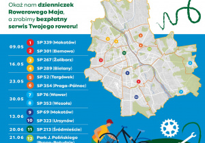 Plakat "Szkolny Serwis Rowerowy" - plik niedostępny cyfrowo.